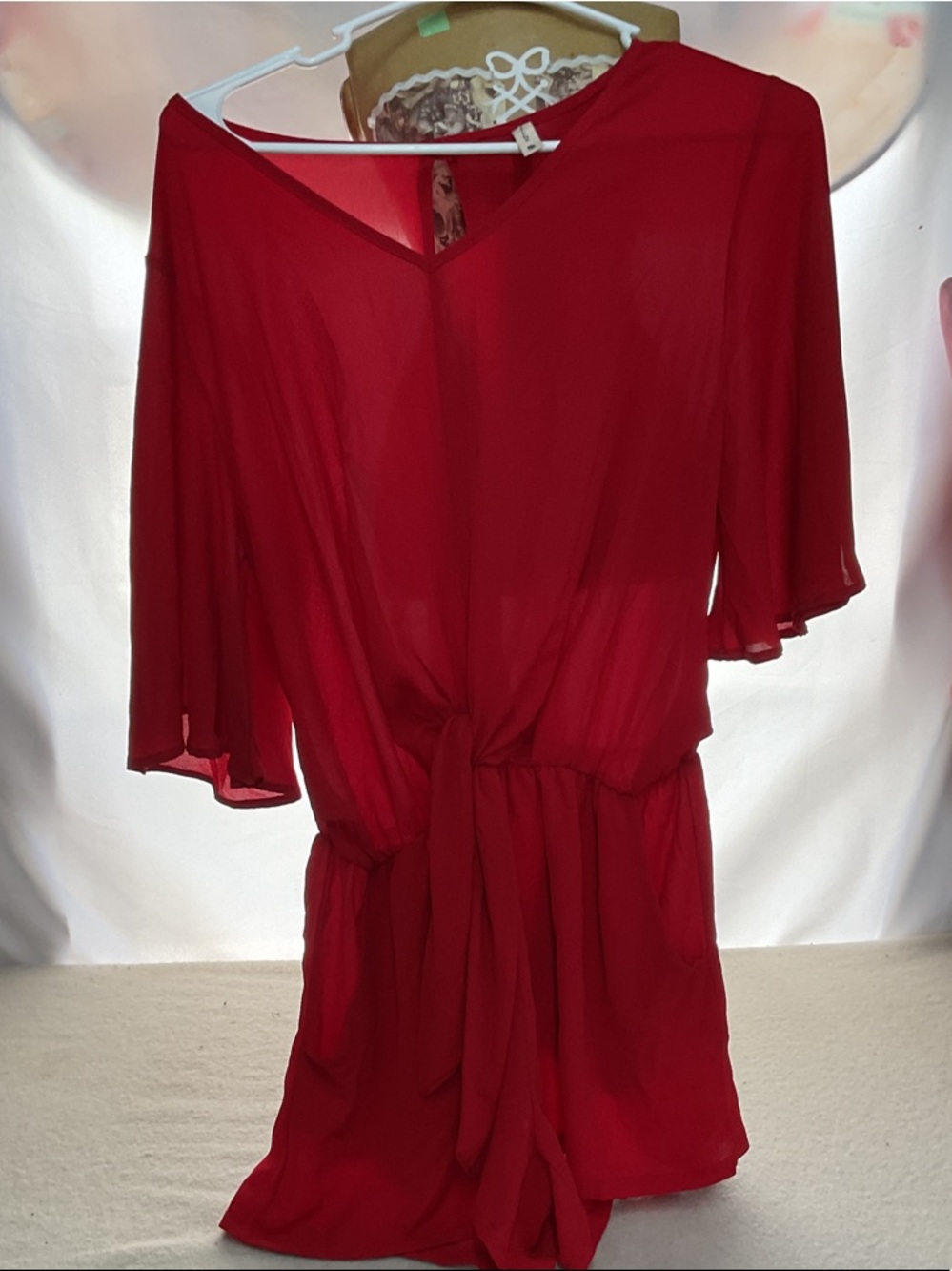 Tyche Vibrant Red Lightweight Dress